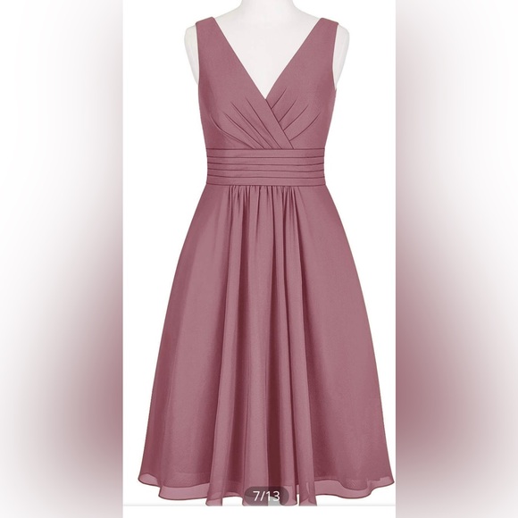 Azazie Kayla mid length bridesmaids formal dress Size A12- with pockets - Picture 7 of 15